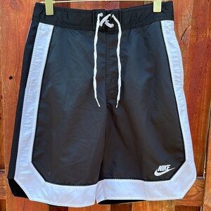 Nike Black and White Sports Shorts Size M